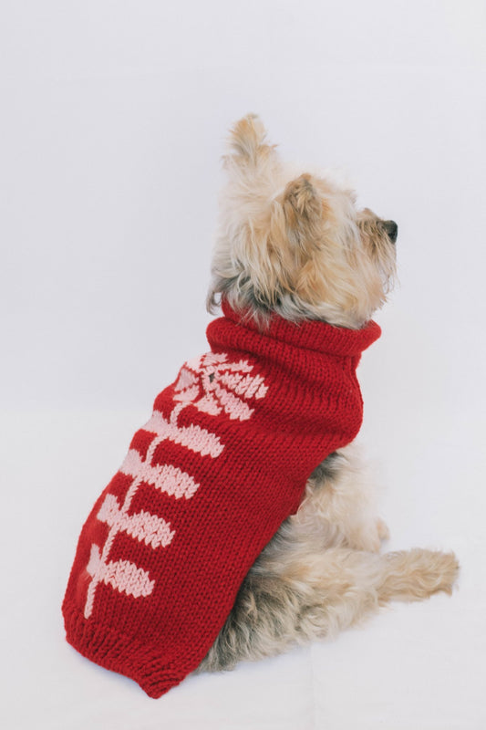 Chaleco delia perrito rojo italiano - Nao Knitwear