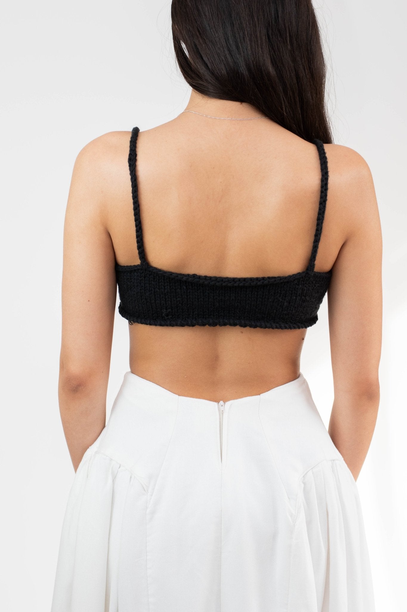 Top narciso algodón negro - Nao Knitwear