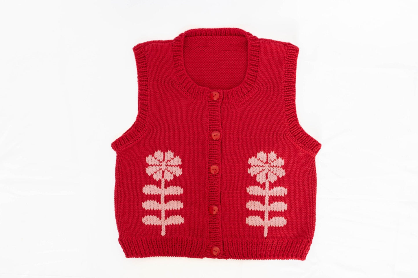 Vest delia algodón rojo italiano - NAO